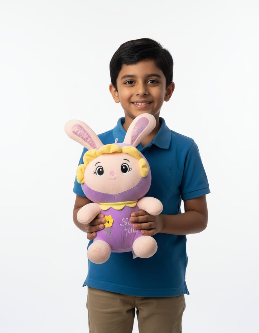 Yellow & Green (Base) Sunflower Bunny Plush Stuffed To 45cmy sat 6